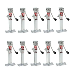 Bulldog 10x 5K Pipe Mount Swivel Trailer Jack w/ 15" Lift and Sidewind Handle