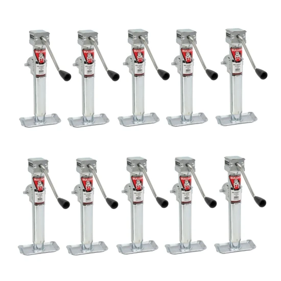 Bulldog 10-Pack Pipe Mount Swivel Trailer Jacks with 15-Inch Lift Sidewind
