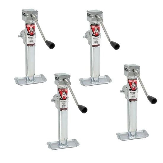 Bulldog 5K Pipe Mount Swivel Trailer Jacks – Sidewind, 15 Inch Lift, 5000 lb