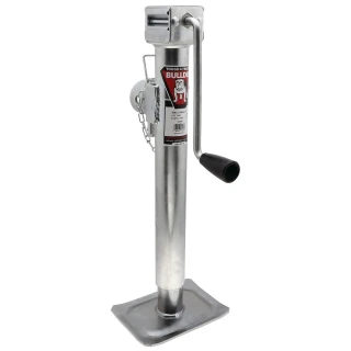 Bulldog 7K Pipe Mount Swivel Trailer Jack with Sidewind Handle and 15" Lift