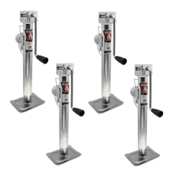Bulldog 4x 7K Pipe Mount Swivel Trailer Jack w/ 15" Lift and Sidewind Handle