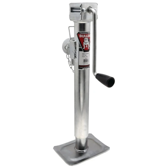 Bulldog 7K Pipe Mount Swivel Trailer Jack with Sidewind Handle and 15" Lift