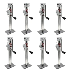 Bulldog 8x 7K Pipe Mount Swivel Trailer Jack w/ 15" Lift and Sidewind Handle