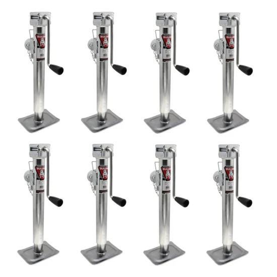 Bulldog 7K Pipe Mount Swivel Trailer Jack with Sidewind Handle and 15" Lift
