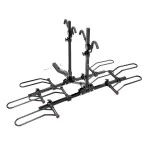 For 2018-2023 Chevrolet Traverse Trailer Hitch Tow PKG w/ 4 Bike Plaform Style Carrier Rack + Hitch Lock By Draw-Tite