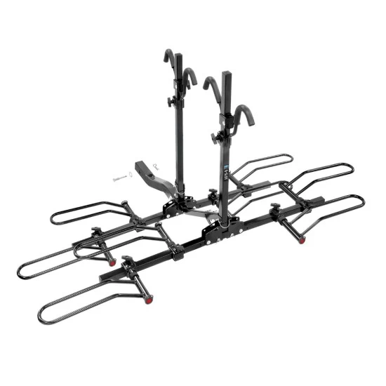 For 2018-2023 Chevrolet Traverse Trailer Hitch Tow PKG w/ 4 Bike Plaform Style Carrier Rack + Hitch Lock By Draw-Tite