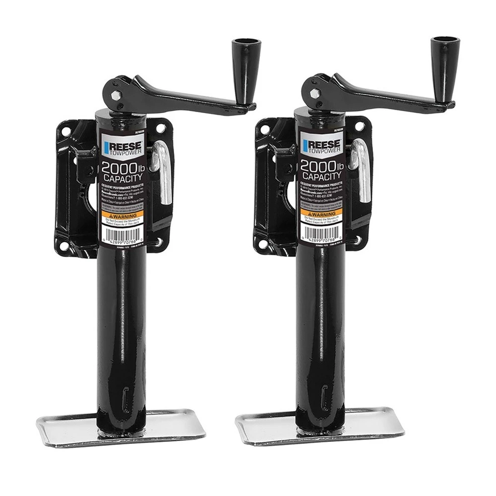 Reese 2K Snap Ring Swivel Trailer Jacks with 10 Inch Lift and Topwind Handle