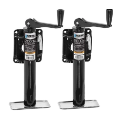 Reese 2x 2K Snap Ring Swivel Trailer Jack w/ 10" Lift and Topwind Handle