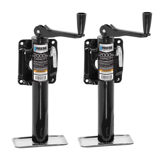Reese 2K Snap Ring Swivel Trailer Jacks with 10 Inch Lift and Topwind Handle