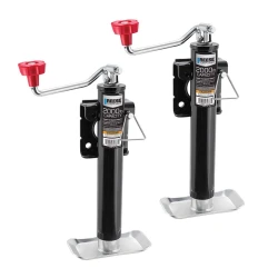 Reese 2x 2K Snap Ring Swivel Trailer Jack w/ 10" Lift and Topwind Handle