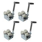 Reese 600 lb Single-Speed Trailer Winch No Strap 3:1:1 Gear Zinc – 4 Pack