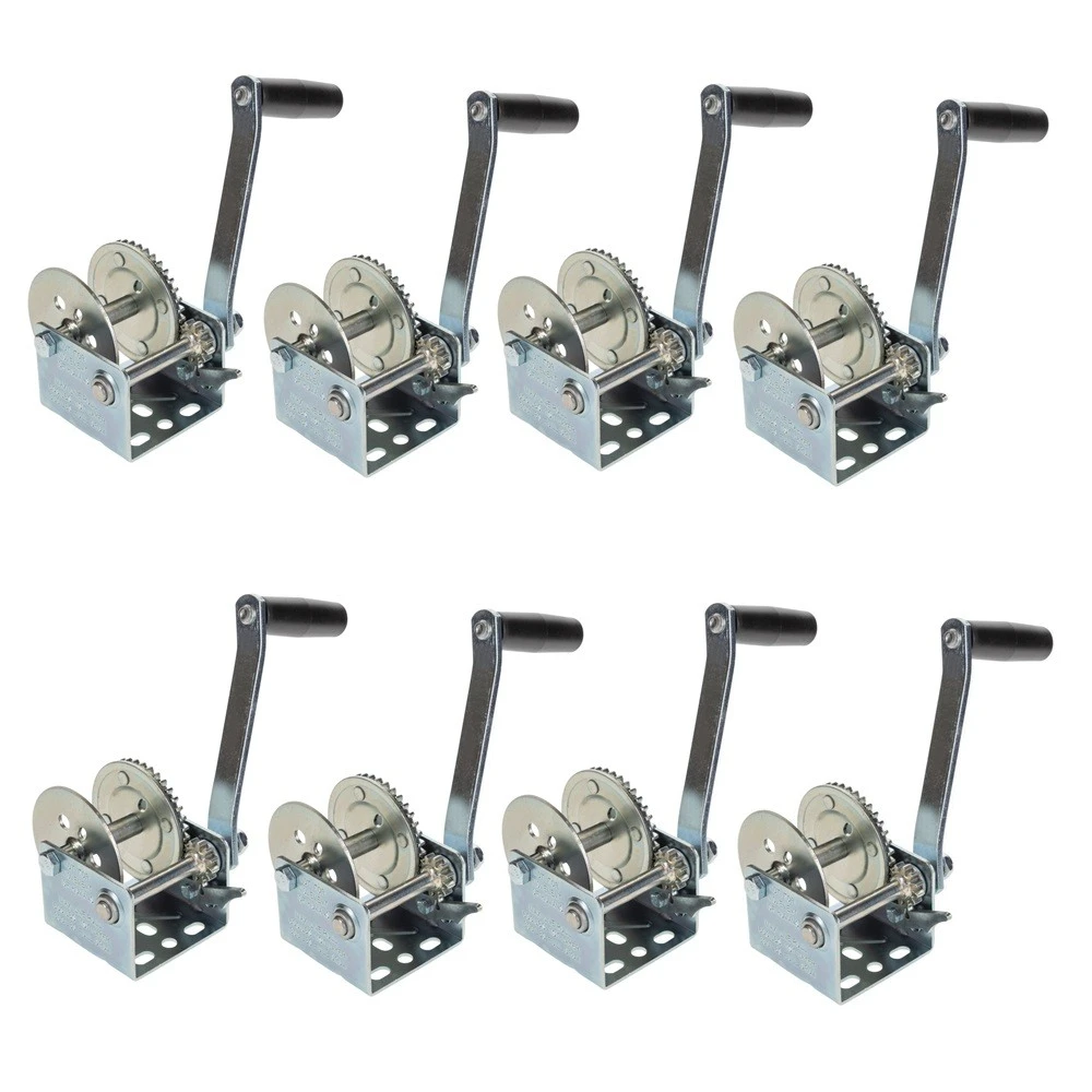 Reese 600 lb Single-Speed Marine Trailer Winch No Strap – 8-Pack