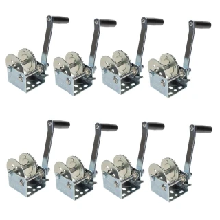Reese 600 lb Single-Speed Marine Trailer Winch No Strap – 8-Pack