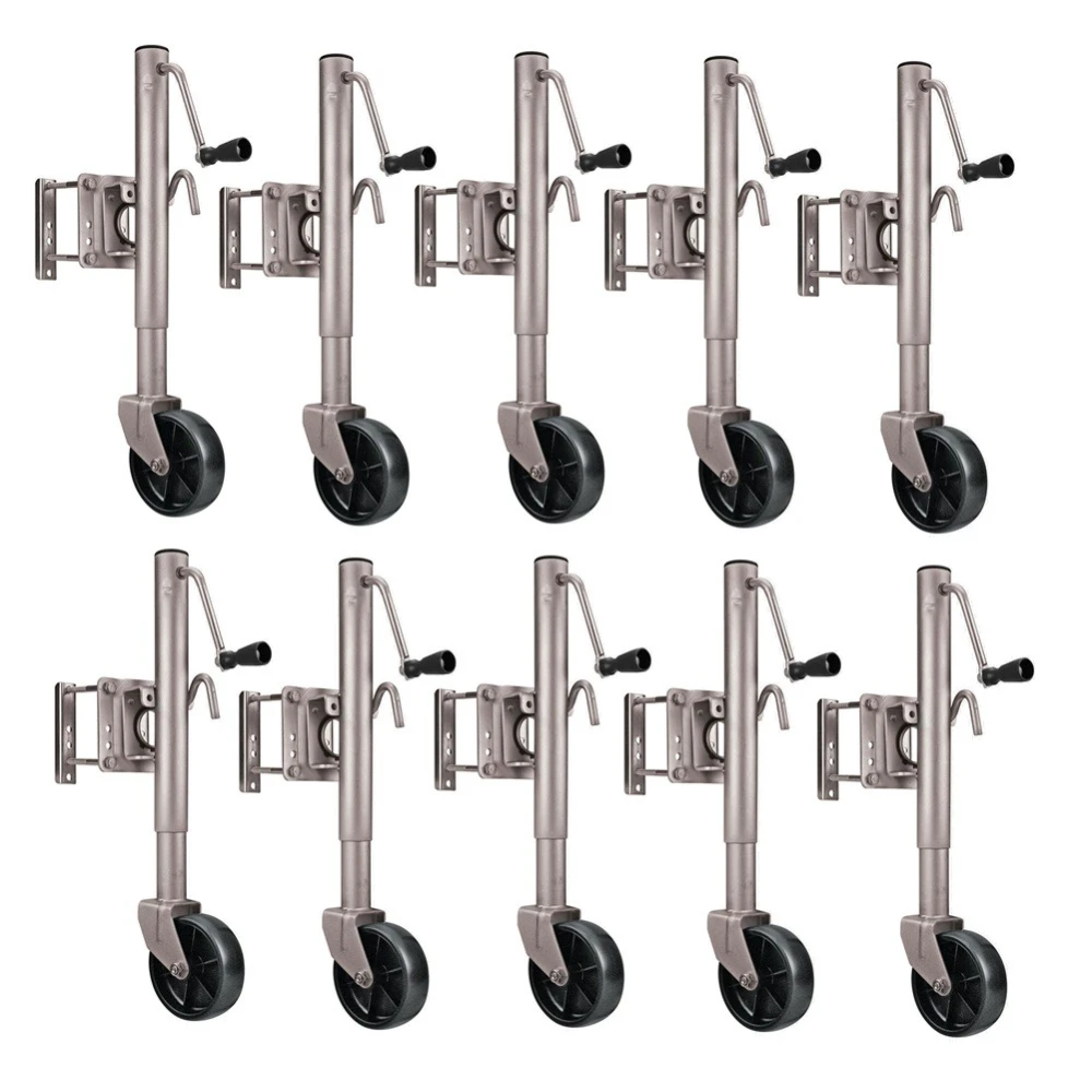 Reese 1K Snap Ring Swivel Trailer Jack with 6-Inch Wheel and 10-Inch Lift