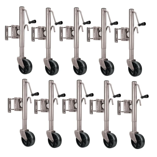 Reese 1K Snap Ring Swivel Trailer Jack with 6-Inch Wheel and 10-Inch Lift