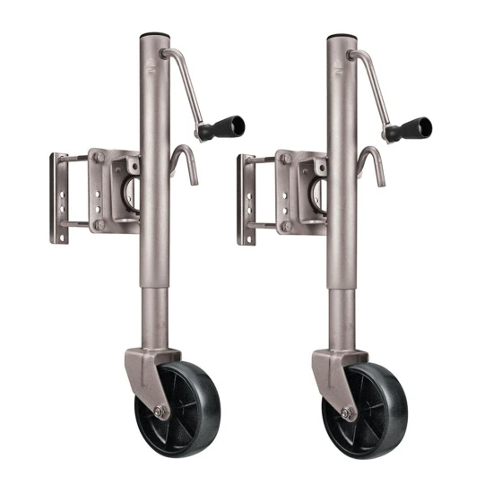 Reese 2-Pack 1,000 lb Snap Ring Swivel Trailer Jacks with 6 Inch Wheels