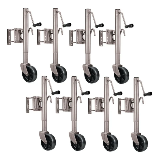 Reese 1K Snap Ring Swivel Trailer Jacks 6" Wheel 10" Lift Sidewind Bundle