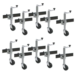 Reese 10x 600 lbs Bolt-Thru Swivel Trailer Jack w/ 6" Wheel and 10" Lift 