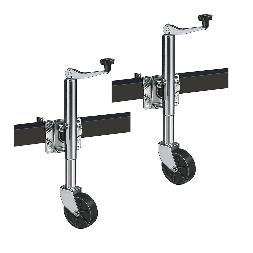 Reese 600 lb swivel trailer jack with 6 inch wheel and 10 inch lift – 2-pack
