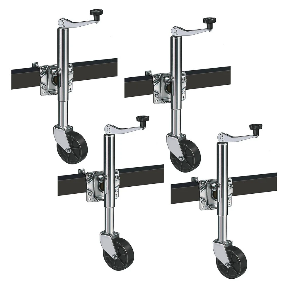 Reese 600 lb bolt-thru swivel trailer jack with 6 inch wheel and 10 inch lift