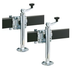 Reese 2x 2K Snap Ring Swivel Trailer Jack w/ 10" Lift and Topwind Handle