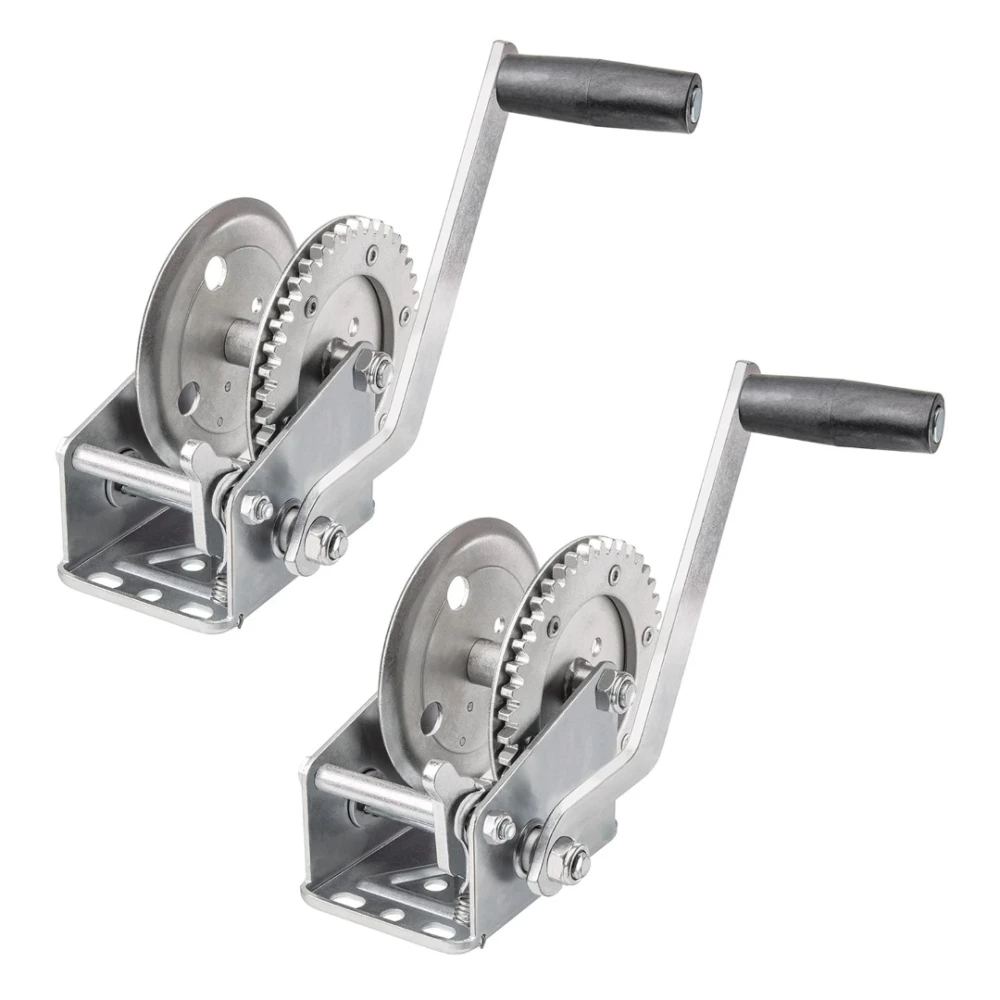Reese 2-pack 1,100 lb Marine Trailer Winches Single-Speed Zinc Finish