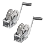 Reese 2-pack 1,100 lb Marine Trailer Winches Single-Speed Zinc Finish
