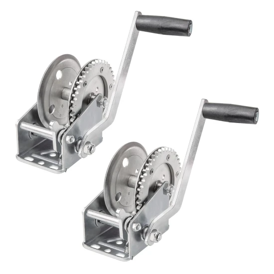 Reese 2-pack 1,100 lb Marine Trailer Winches Single-Speed Zinc Finish