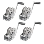 Reese 1,100 lb marine single-speed trailer winch, zinc finish, two-way ratchet (4-pack)