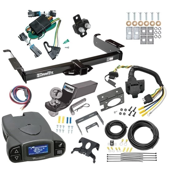 75189 85343 20506 7012a 118377 21536 90195 Draw-Tite Trailer Hitch Tow Package Prodigy P3 Brake Control 00-02 Chevrolet Express GMC Savana 1500 2500 3500 7-Way RV Wiring 2" Drop Mount 2" Ball Class 3 2" Receiver Tekonsha 00 01 02 2000 2001 Trailer Hitch Tow Package Prodigy P3 Brake Control For 00-02 Chevrolet Express GMC Savana 1500 2500 3500 w/ 7-Way RV Wiring 2" Drop Mount 2" Ball Class 3 2" Receiver Draw-Tite Tekonsha