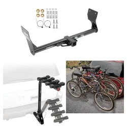 Trailer Hitch w/ 4 Bike Rack For 15-24 Ford Edge Approved for Recreational & Offroad Use Carrier for Adult Woman or Child Bicycles Foldable