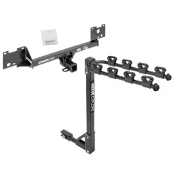 Trailer Tow Hitch w/ 4 Bike Rack For 15-22 RAM ProMaster City tilt away adult or child arms fold down carrier