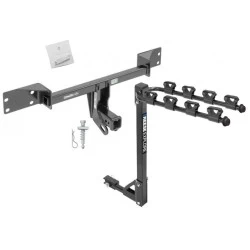 Trailer Tow Hitch w/ 4 Bike Rack For 15-19 Mercedes GLA45AMG 15-20 GLA250 17-19 INFINITI QX30 Except Sport tilt away adult or child arms fold down carrier