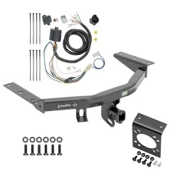 Trailer Tow Hitch w/ 7-Way RV Wiring For 16-22 Honda Pilot All Models Harness Kit Mounting Bracket 2" Tow Receiver Class 3