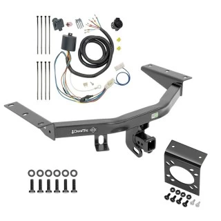Trailer Tow Hitch w/ 7-Way RV Wiring For 16-22 Honda Pilot All Models Harness Kit Mounting Bracket 2" Tow Receiver Class 3