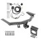 Trailer Tow Hitch w/ 7-Way RV Wiring For 16-22 Honda Pilot All Models Harness Kit Mounting Bracket 2" Tow Receiver Class 3