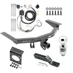 Complete Tow Package For 16-22 Honda Pilot All Models w/ 7-Way RV Wiring Harness Kit 2" Ball and Mount Bracket 2" Receiver Class 3