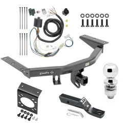 Complete Tow Package For 16-22 Honda Pilot All Models w/ 7-Way RV Wiring Harness Kit 2" Ball and Mount Bracket 2" Receiver Class 3