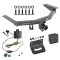 For 2014-2020 Acura MDX Trailer Hitch Tow PKG w/ 4-Flat Wiring Harness + Wiring Bracket + Hitch Cover (Excludes: w/Full Size Spare Tire Models) By Draw-Tite