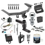 For 2014-2020 Acura MDX Trailer Hitch Tow PKG Wiring + Adjustable Drop Rise Ball Mount + 1-7/8" Ball + Bracket + Cover + Dual Hitch & Coupler Locks + Wiring Tester + Ball Lube + Electric Grease + Ball Wrench + Anti Rattle Device By Draw-Tite