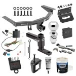For 2014-2020 Acura MDX Trailer Hitch Tow PKG w Wiring + Adjustable Drop Rise Ball Mount + 2-5/16" Ball + Wiring Bracket + Hitch Cover + Dual Hitch & Coupler Locks + Wiring Tester + Ball Lube + Electric Grease + Ball Wrench + Anti Rattle Device