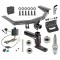 For 2014-2020 Acura MDX Trailer Hitch Tow PKG w/ 4-Flat Wiring + Adjustable Drop Rise Ball Mount + Pin/Clip + Inerchangeable 1-7/8" & 2" & 2-5/16" Balls + Wiring Bracket + Hitch Cover (Excludes: w/Full Size Spare Tire Models) By Dra