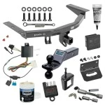For 2014-2020 Acura MDX Trailer Hitch Tow PKG Wiring + Dual Ball Ball Mount 1-7/8" & 2" Trailer Balls + Bracket + Cover + Dual Hitch & Coupler Locks + Wiring Tester + Ball Lube + Electric Grease + Ball Wrench + Anti Rattle Device