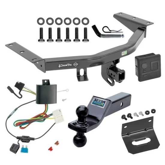 For 2014-2020 Acura MDX Trailer Hitch kit by: Draw-Tite For 2014-2020 Acura MDX Trailer Hitch Tow PKG w/ 4-Flat Wiring + Dual Ball Ball Mount 1-7/8" & 2" Trailer Balls + Pin/Clip + Wiring Bracket + Hitch Cover (Excludes: w/Full Size Spare Tire Models) By Draw-Tite