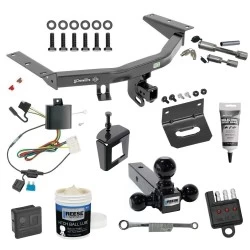 For 2014-2020 Acura MDX Trailer Hitch Tow PKG Wiring + Triple Ball Ball Mount 1-7/8" & 2" & 2-5/16" Trailer Balls + Bracket +Cover +Dual Hitch & Locks +Wiring Tester +Ball Lube + Electric Grease +Ball Wrench +Anti Rattle Device