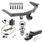 For 14-20 Acura MDX All Models Trailer Hitch Tow PKG w/ 4-Flat Wiring + Starter Kit Ball Mount w/ 2" Drop & 2" Ball + 1-7/8" Ball By Draw-Tite