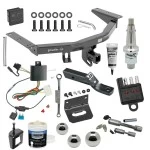 For 14-20 Acura MDX Trailer Hitch Tow PKG Wiring +Ball Mount w/ 2" Drop +Interchangeable Ball 1-7/8" & 2" & 2-5/16" +Bracket+Cover+Dual Hitch & Locks+Wiring Tester+Ball Lube+Electric Grease+Ball Wrench+Anti Rattle Device