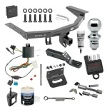 For 2014-2020 Acura MDX Trailer Hitch Tow PKG w/ 4-Flat Wiring + Ball Mount w/ 2" Drop + 1-7/8" Ball + Wiring Bracket + Hitch Cover + Dual Hitch & Coupler Locks + Wiring Tester + Ball Lube + Electric Grease + Ball Wrench + Anti Rattle Device