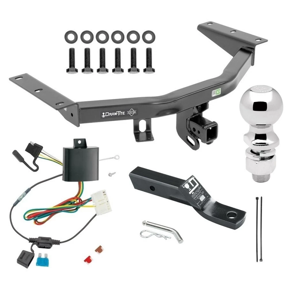 For 2014-2020 Acura MDX Trailer Hitch kit by: Draw-Tite For 2014-2020 Acura MDX Trailer Hitch Tow PKG w/ 4-Flat Wiring + Ball Mount w/ 2" Drop + 2-5/16" Ball (Excludes: w/Full Size Spare Tire Models) By Draw-Tite