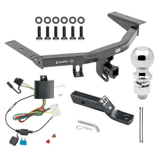 For 2014-2020 Acura MDX Trailer Hitch kit by: Draw-Tite For 2014-2020 Acura MDX Trailer Hitch Tow PKG w/ 4-Flat Wiring + Ball Mount w/ 2" Drop + 2-5/16" Ball (Excludes: w/Full Size Spare Tire Models) By Draw-Tite